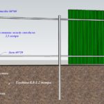 Забор из профнастила. Эскиз